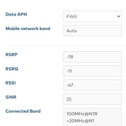 Signal Detected by 5G Modem After 1