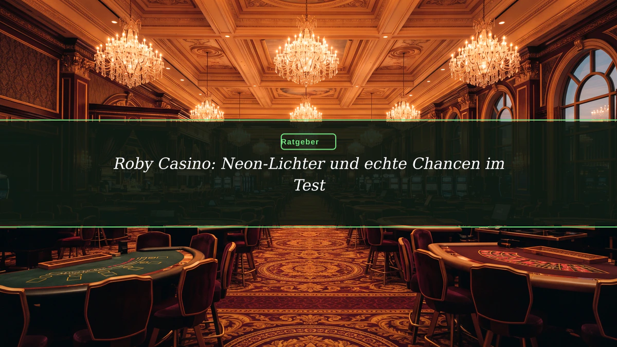 Roby Casino: Neon-Lichter und echte Chancen im Test