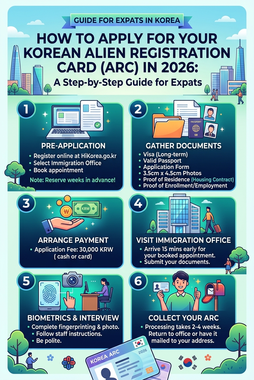 Korean Residence Card ARC guide for foreigners in South Korea