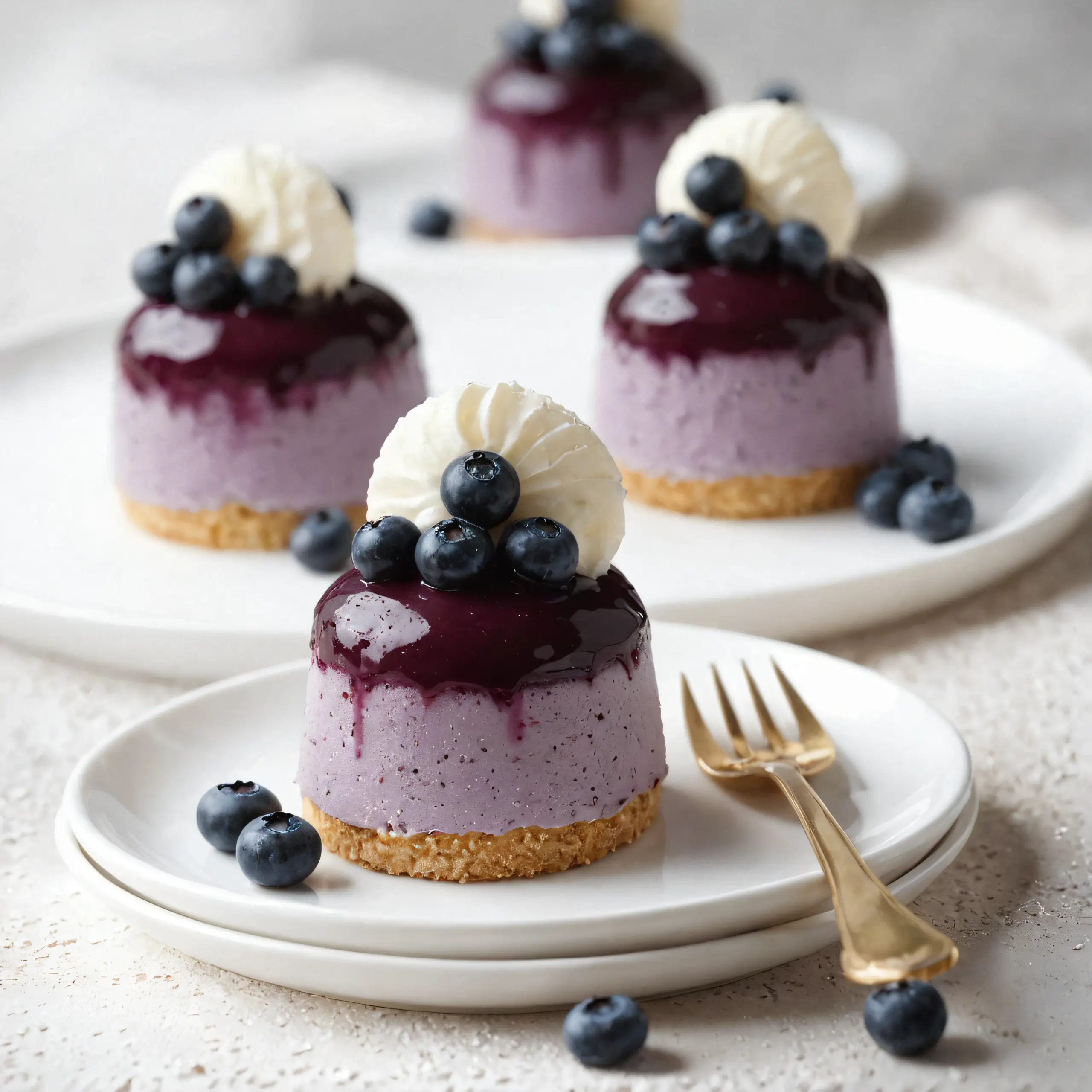 Blueberry Mini Mousse Cakes Recipe