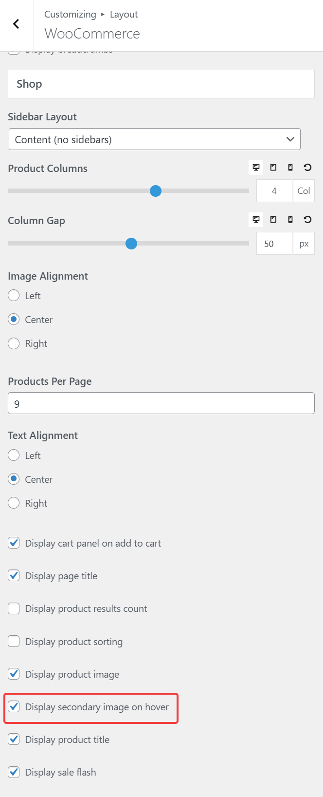 Woo Commerce - Display secondary image on hover