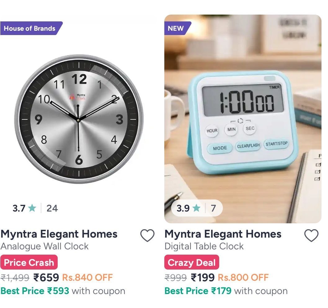 Clocks Starting At – Best Deal Get 70% OFF Today