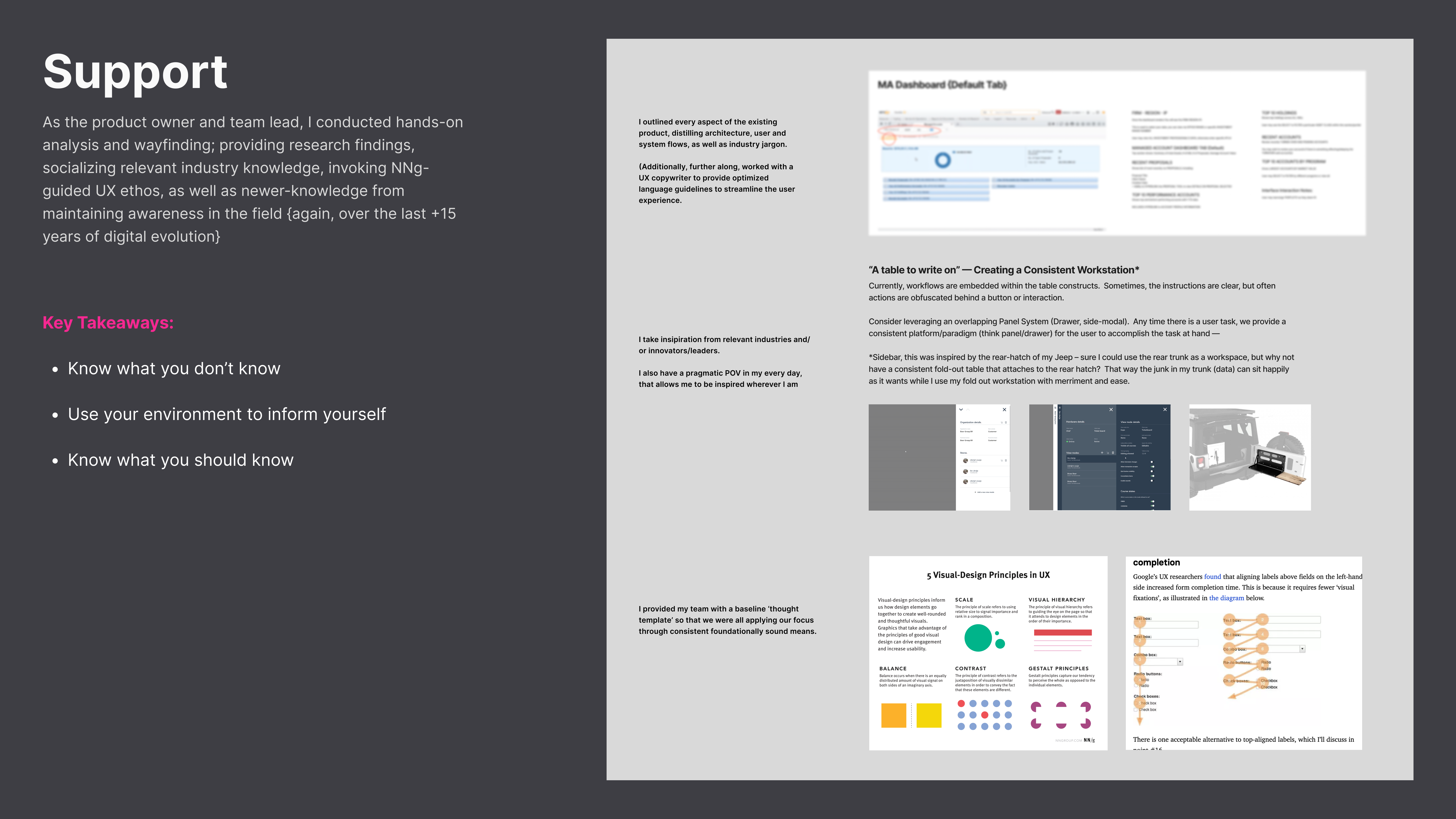 Navigation concept — high-fidelity mockup conveying navigation schema