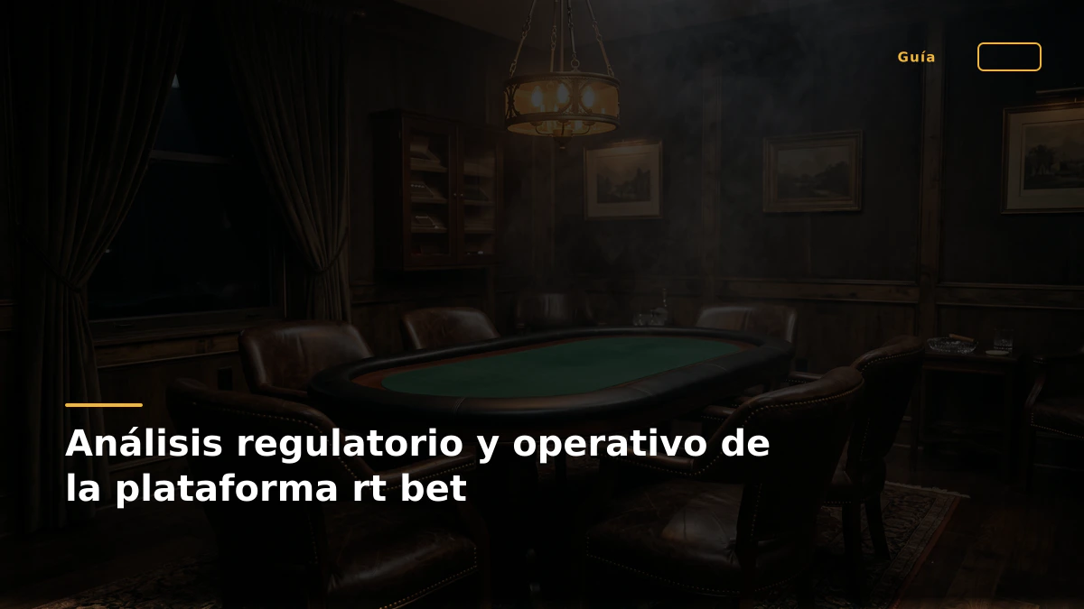 Análisis regulatorio y operativo de la plataforma rt bet