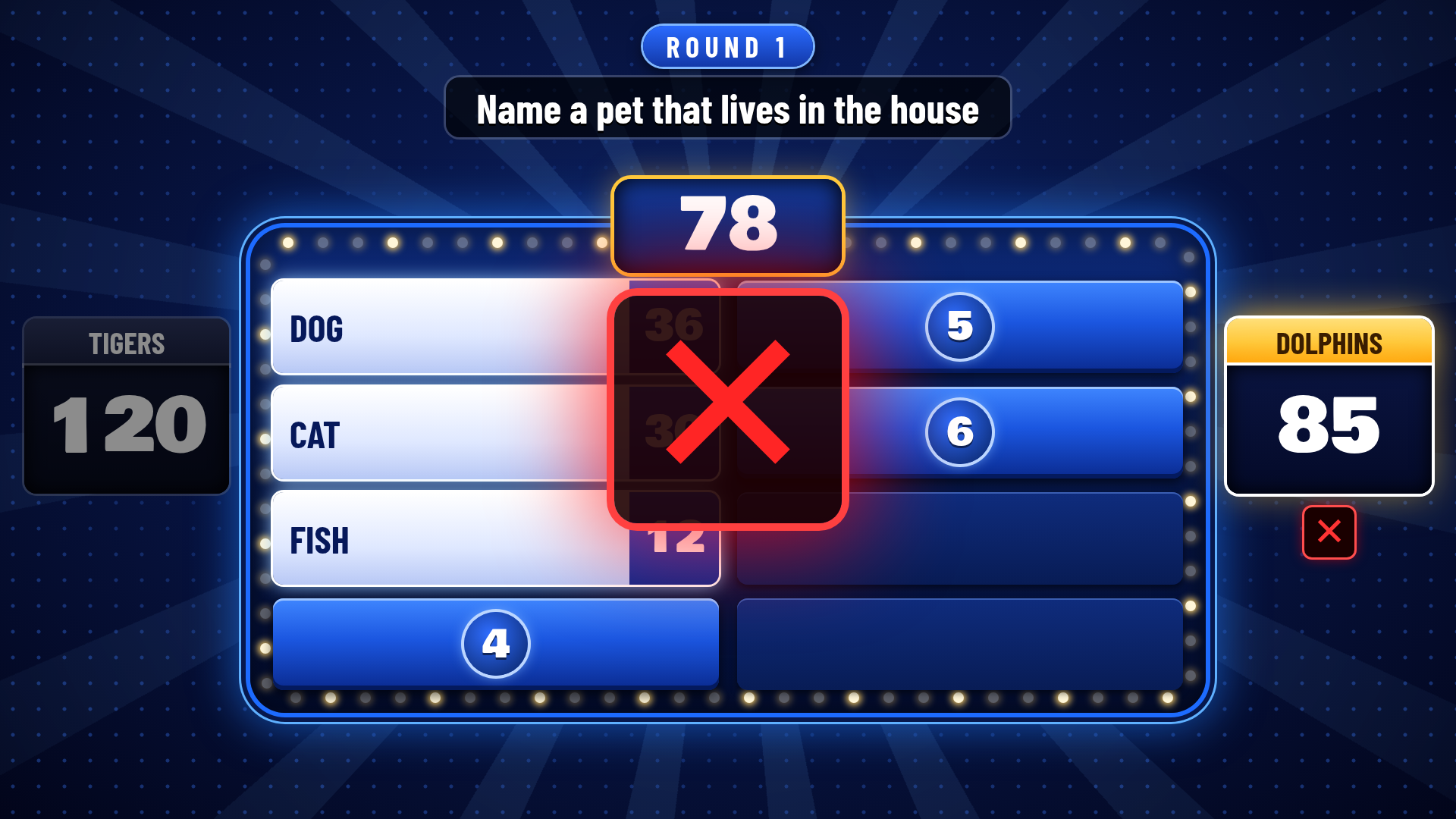 Survey Showdown – Wrong answer – strike