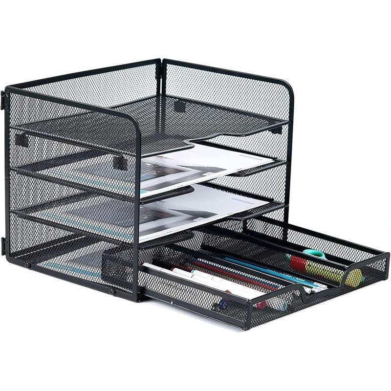 Threshold Modular Desk Org Marble Tray and Metal Cups Set