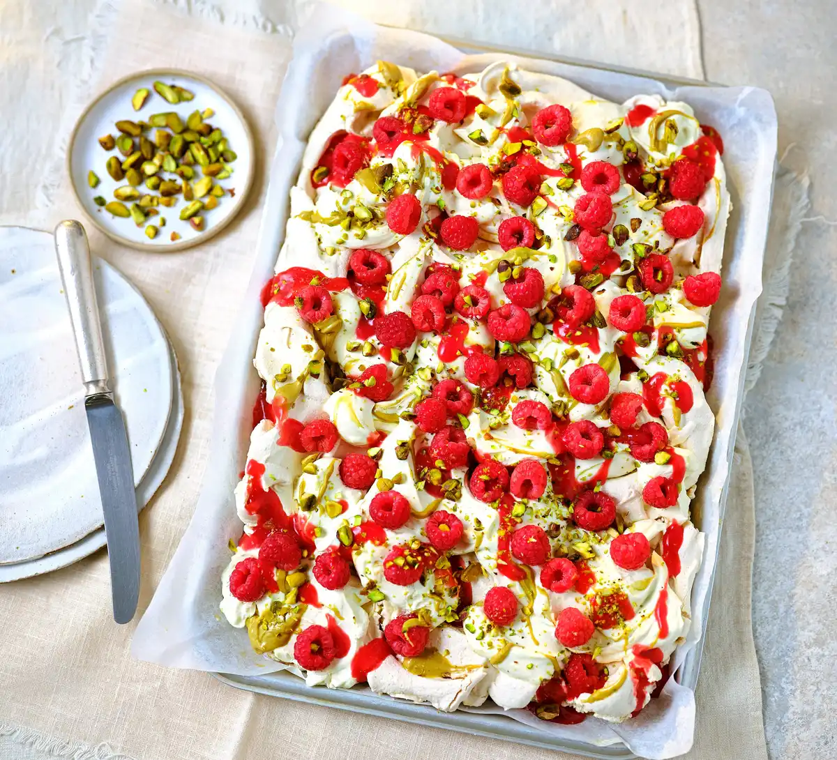 Summer Dessert Features Berries and Pistachio