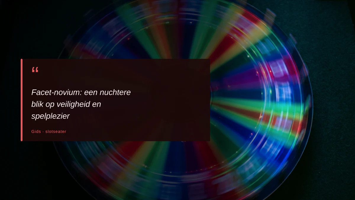 Facet-novium: een nuchtere blik op veiligheid en spelplezier