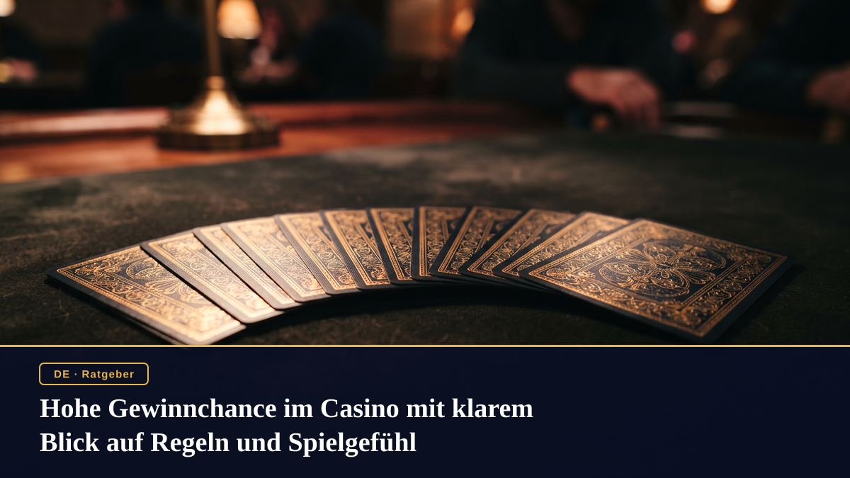 Hohe Gewinnchance im Casino mit klarem Blick auf Regeln und Spielgefühl