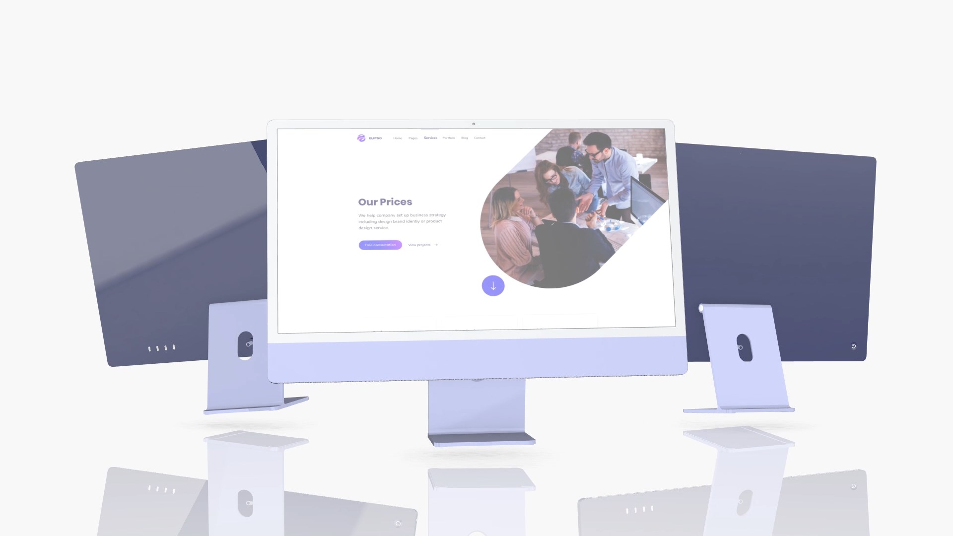 Website Screen Desktop Computer Mockup Website Screen Desktop Computer Mockup
