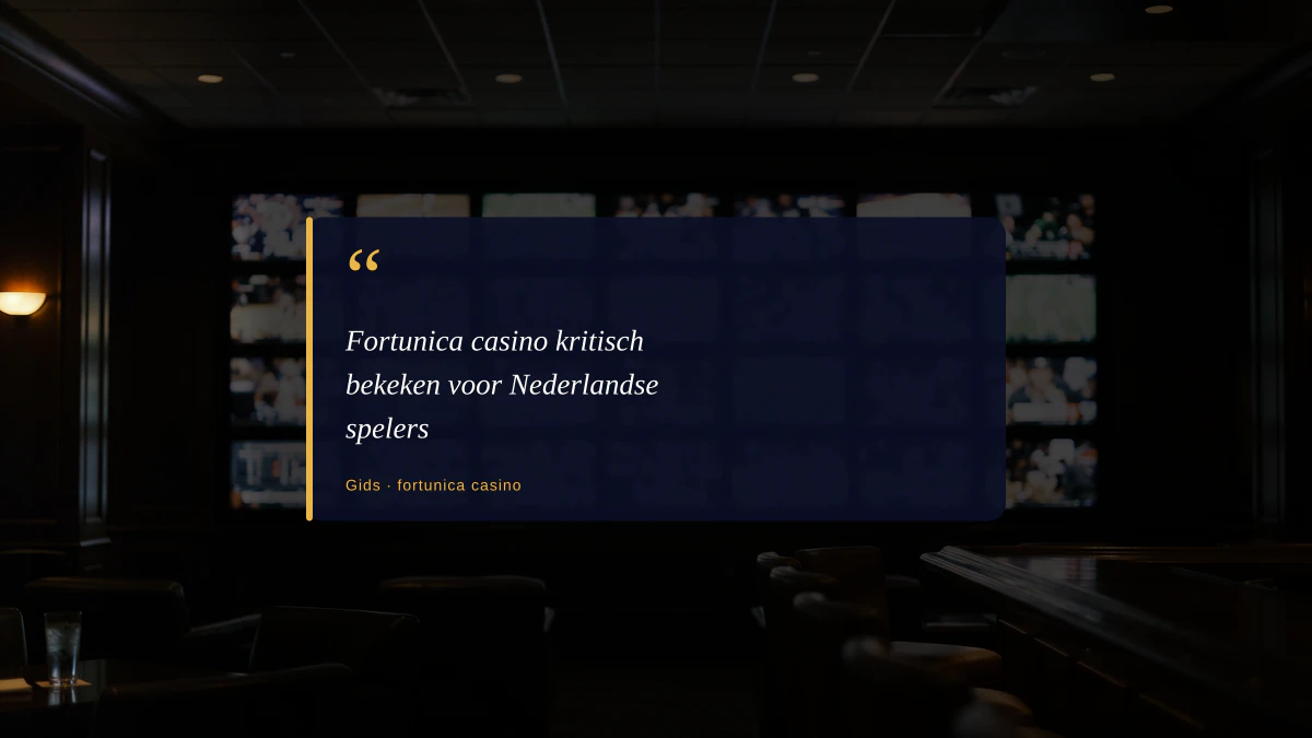 Fortunica casino kritisch bekeken voor Nederlandse spelers