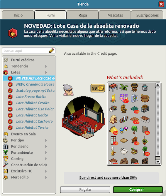 Catálogo / Sala montada