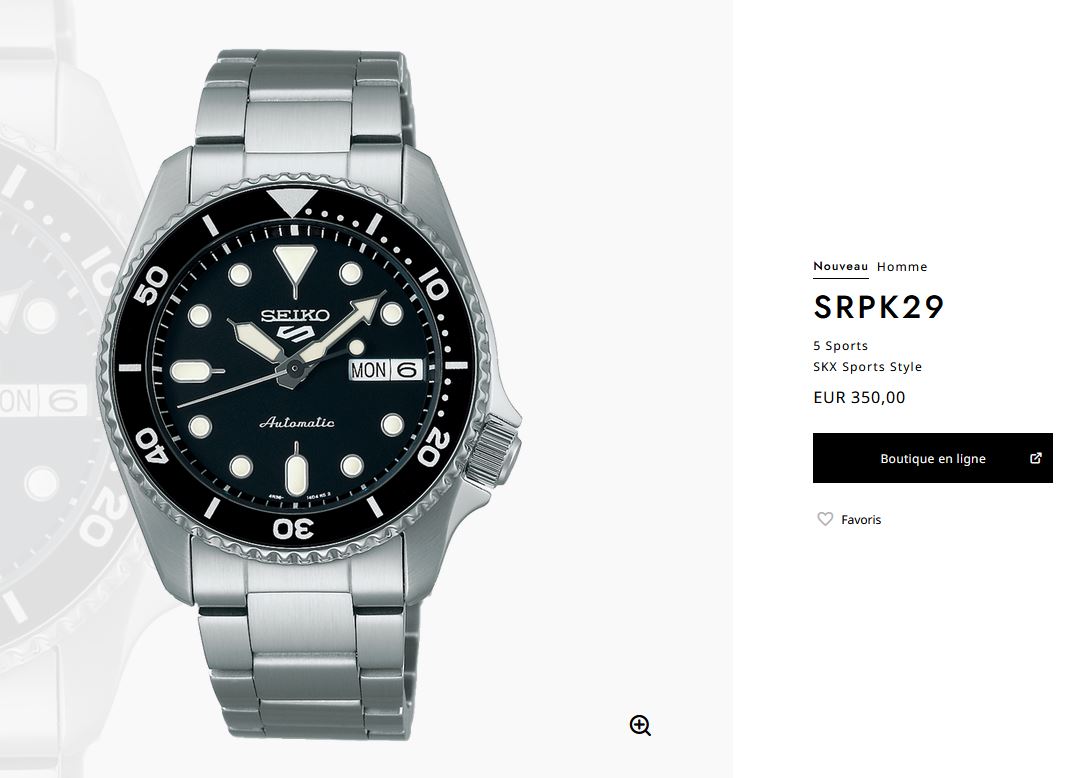 Recherche / hésitation, « petit » modèle pour ~500€. Seiko