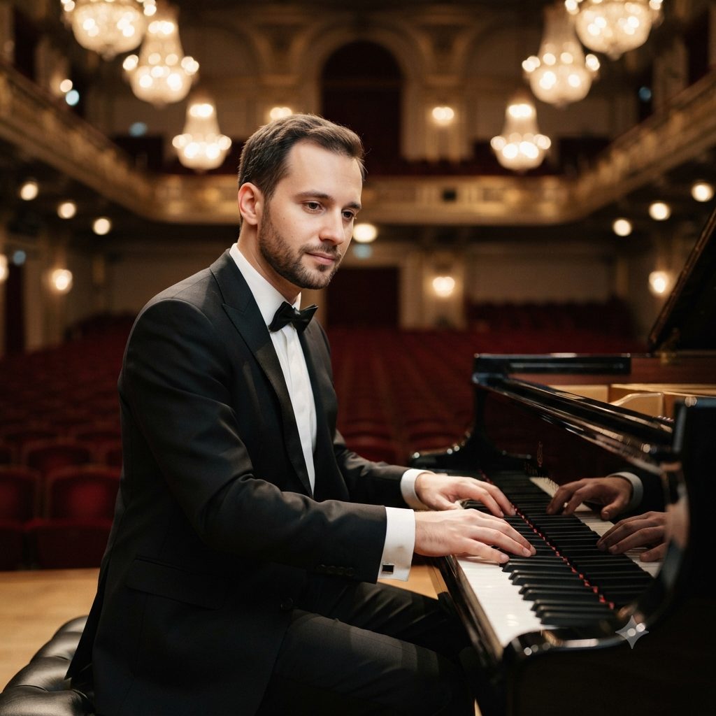 Classical Pianist Copy Paste Prompt for AI Photos