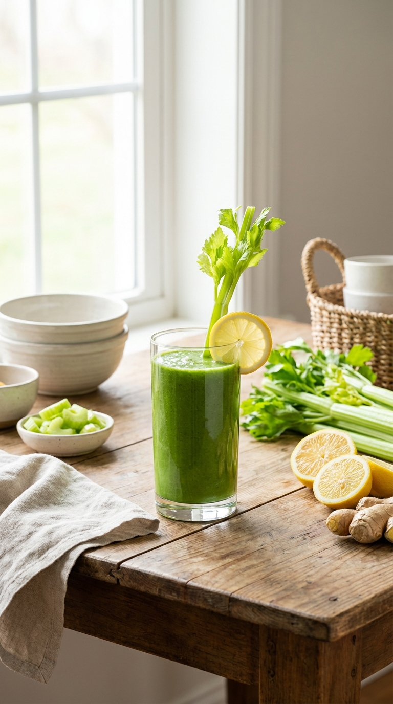 Citrus Celery Zinger — Flat Belly Smoothie Recipe for Morning Energy