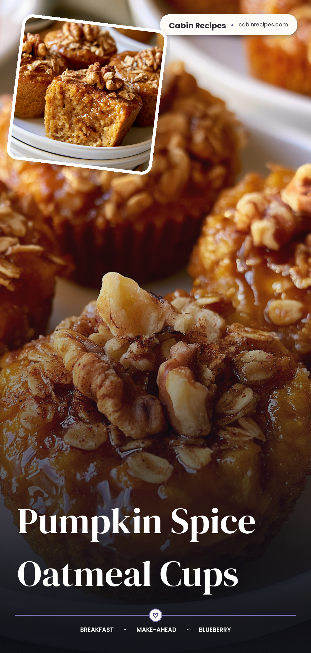 Pinterest graphic for Pumpkin Spice Oatmeal Cups