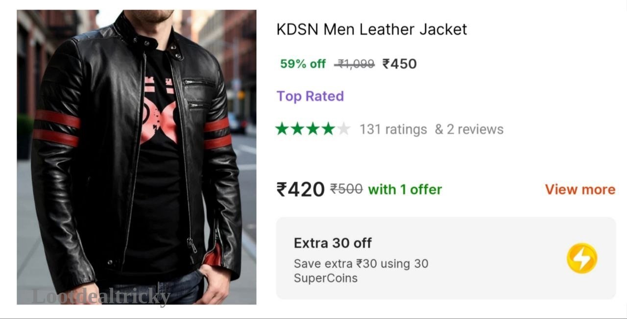 Premium Leather Jacket – Just ₹450 | Top Unbeatable Deal