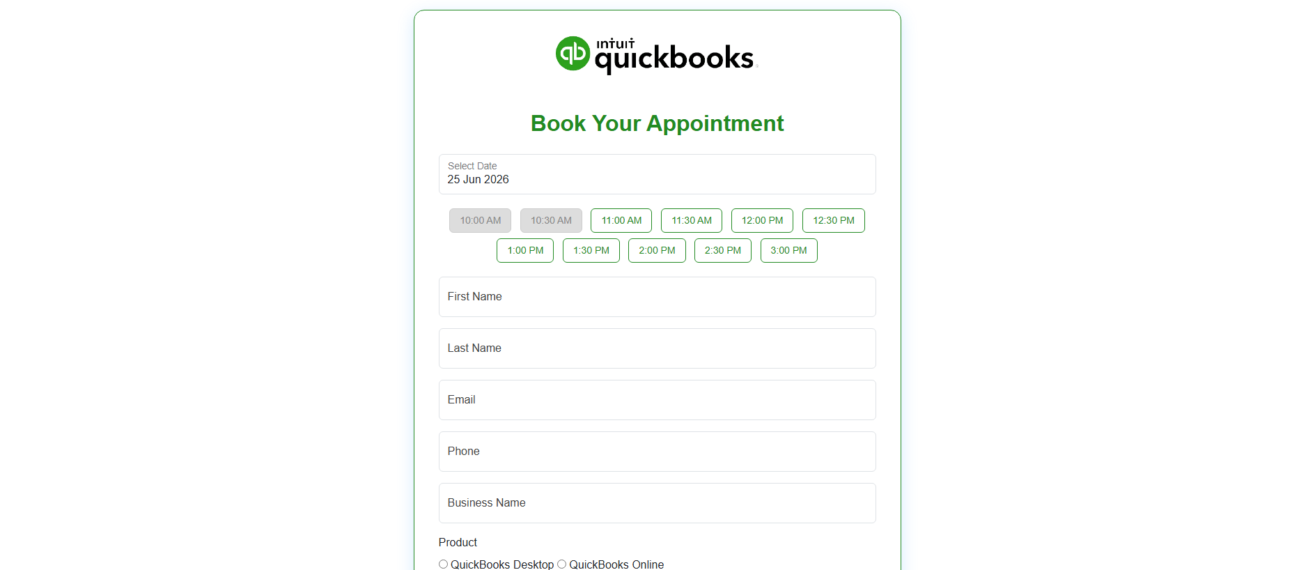 Screenshot of qbhelpscheduler.com