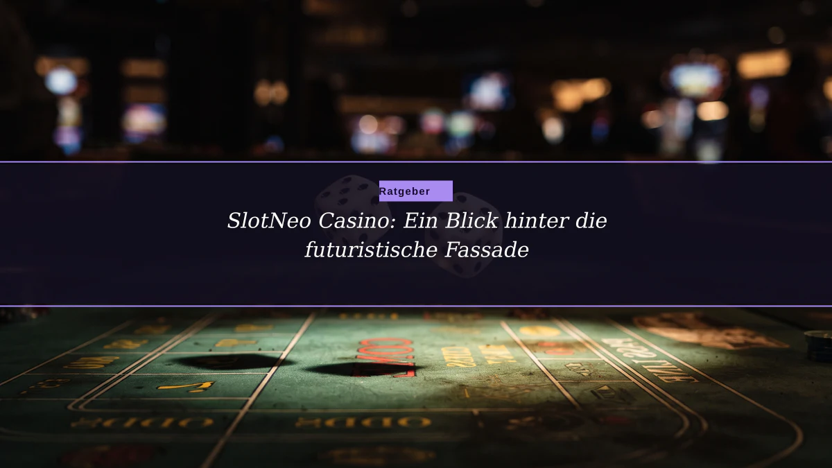SlotNeo Casino: Ein Blick hinter die futuristische Fassade