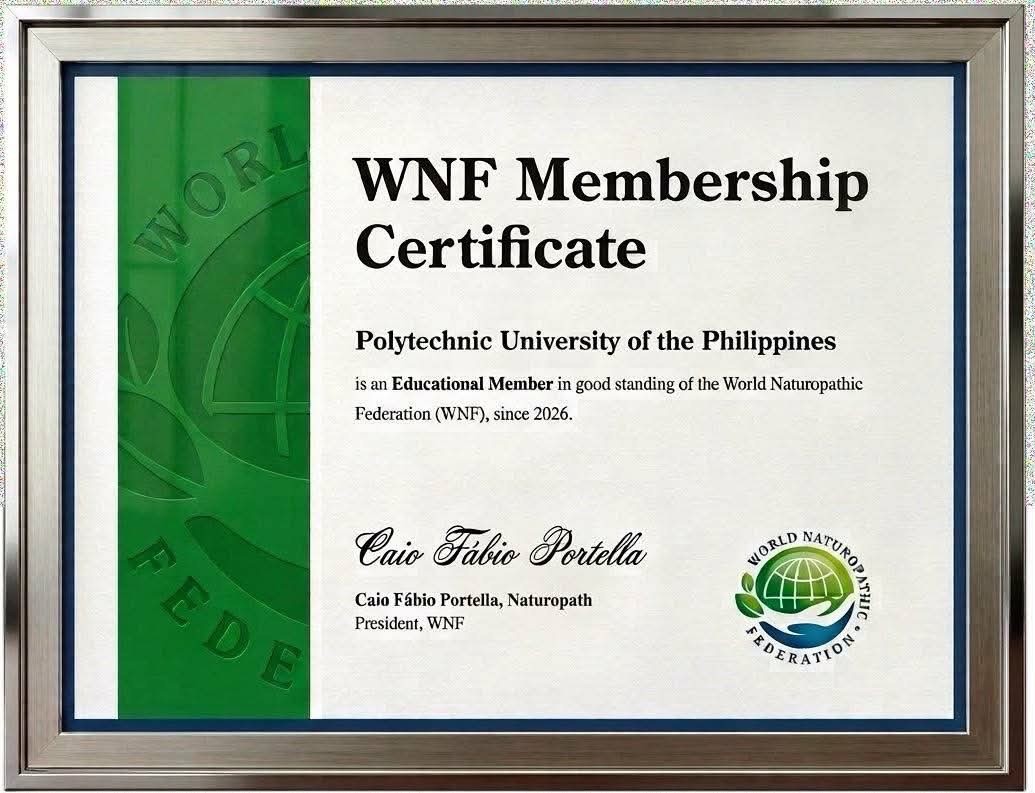 Expanding pathways for Filipino naturopathic education: PUP recognized as new WNF member 