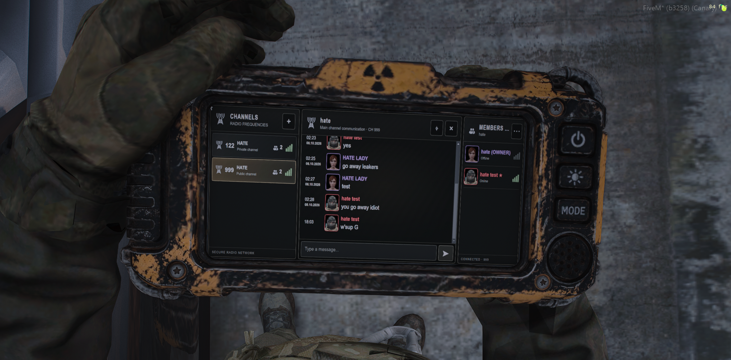 IMMERSIVE IN-GAME PAGER