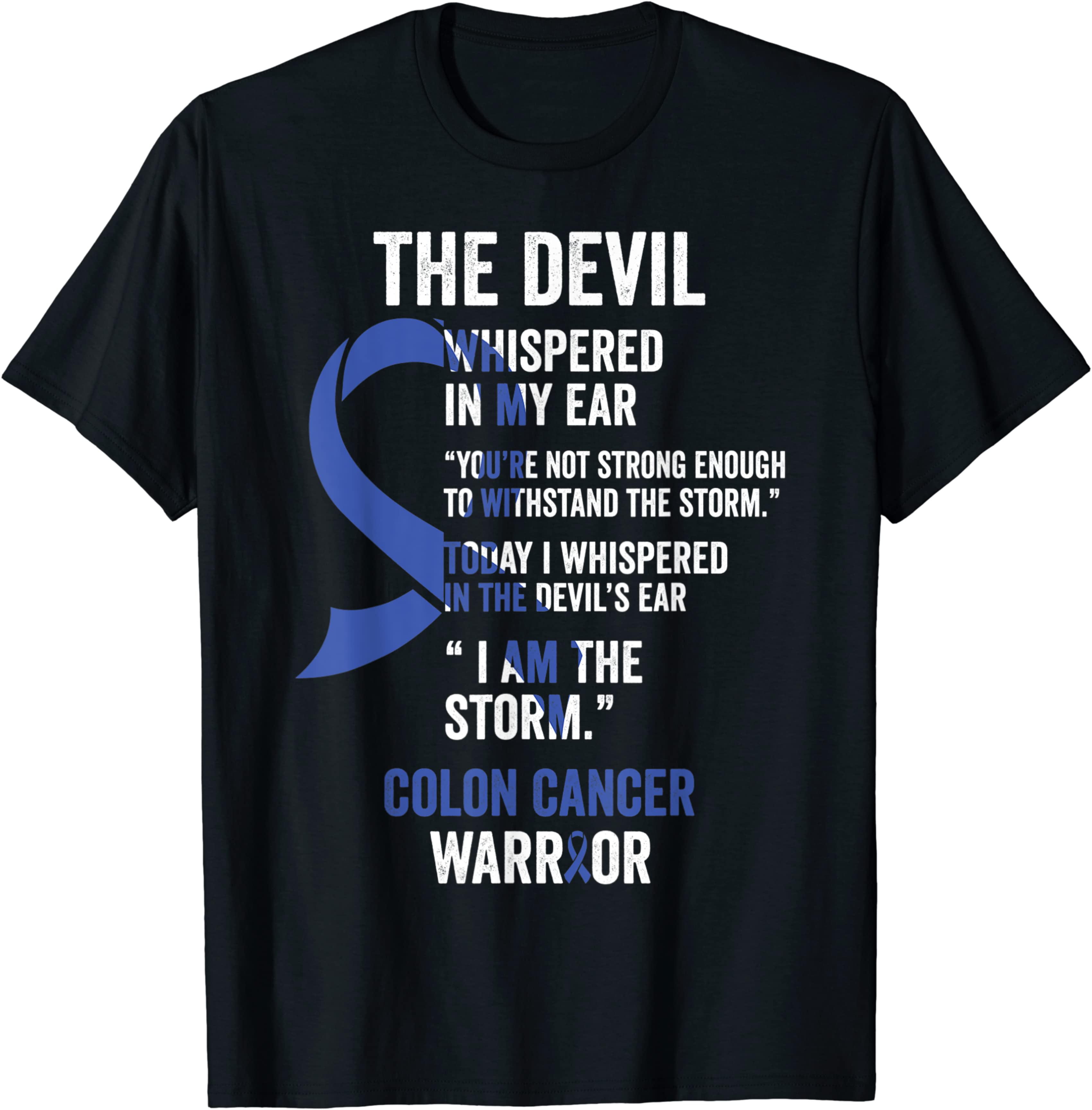 The Devil Colon Cancer Awareness Support Ribbon Unisex T-Shirt