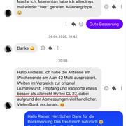 Rueckmeldung Rainer