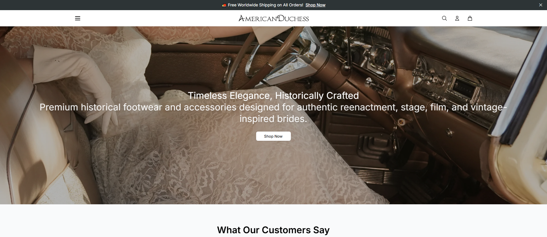Stored capture of americanduchessboutique.shop