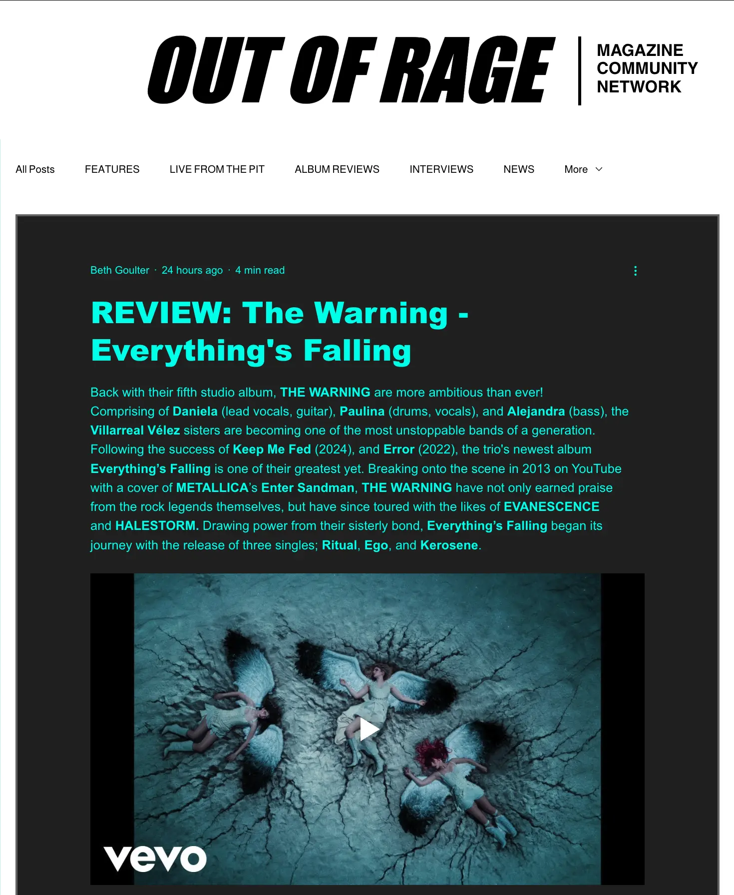 REVIEW: The Warning - Everything's Falling