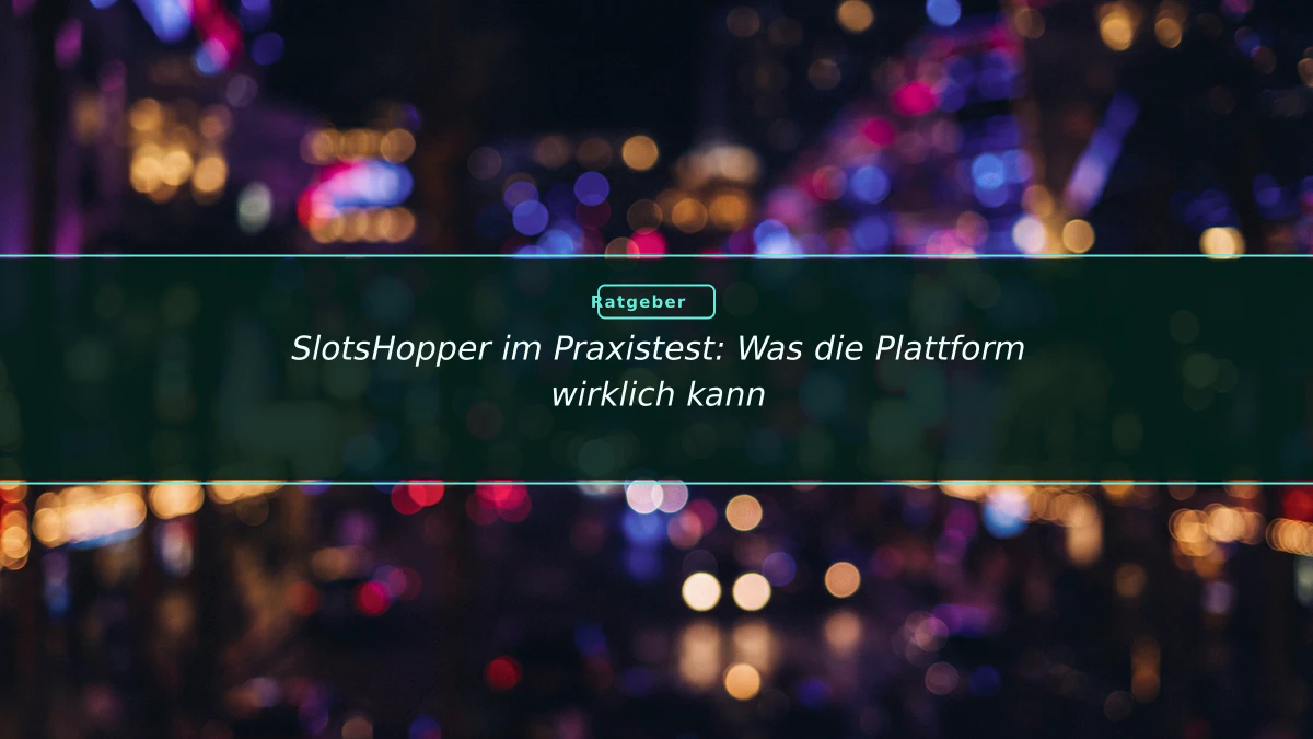 SlotsHopper im Praxistest: Was die Plattform wirklich kann