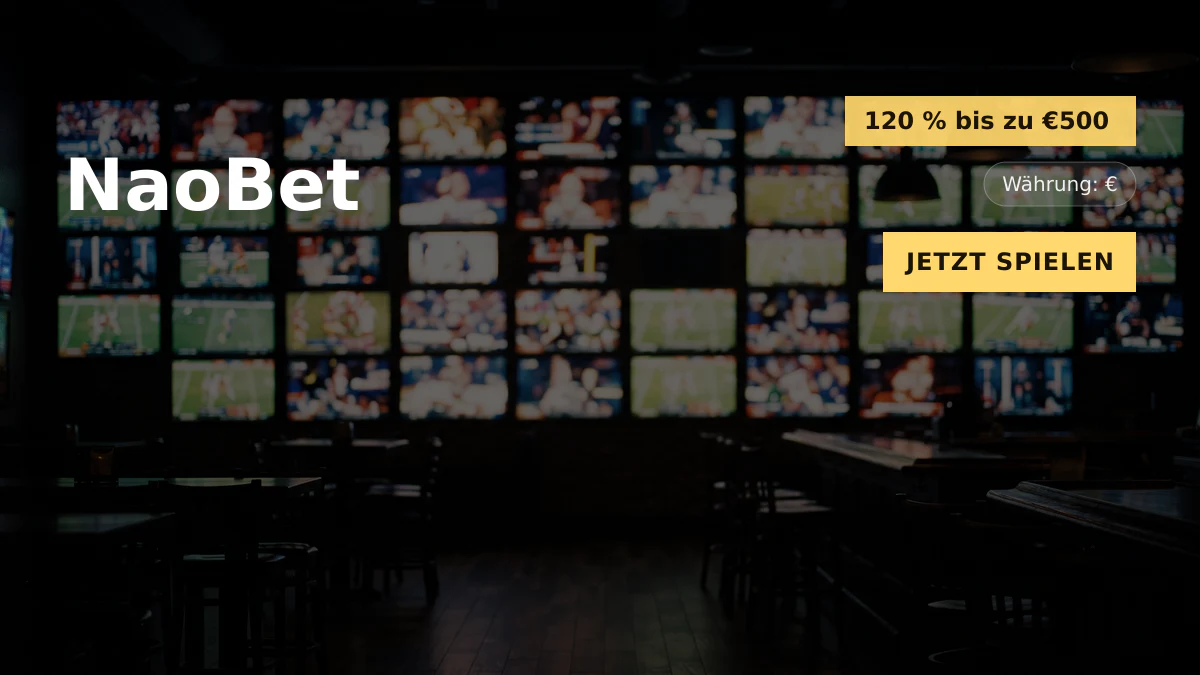 NaoBet Casino — Willkommensbonus 120 % bis zu €500 + 24 FS, Zahlungen: Visa, Mastercard, Sofort, Revolut, MiFinity