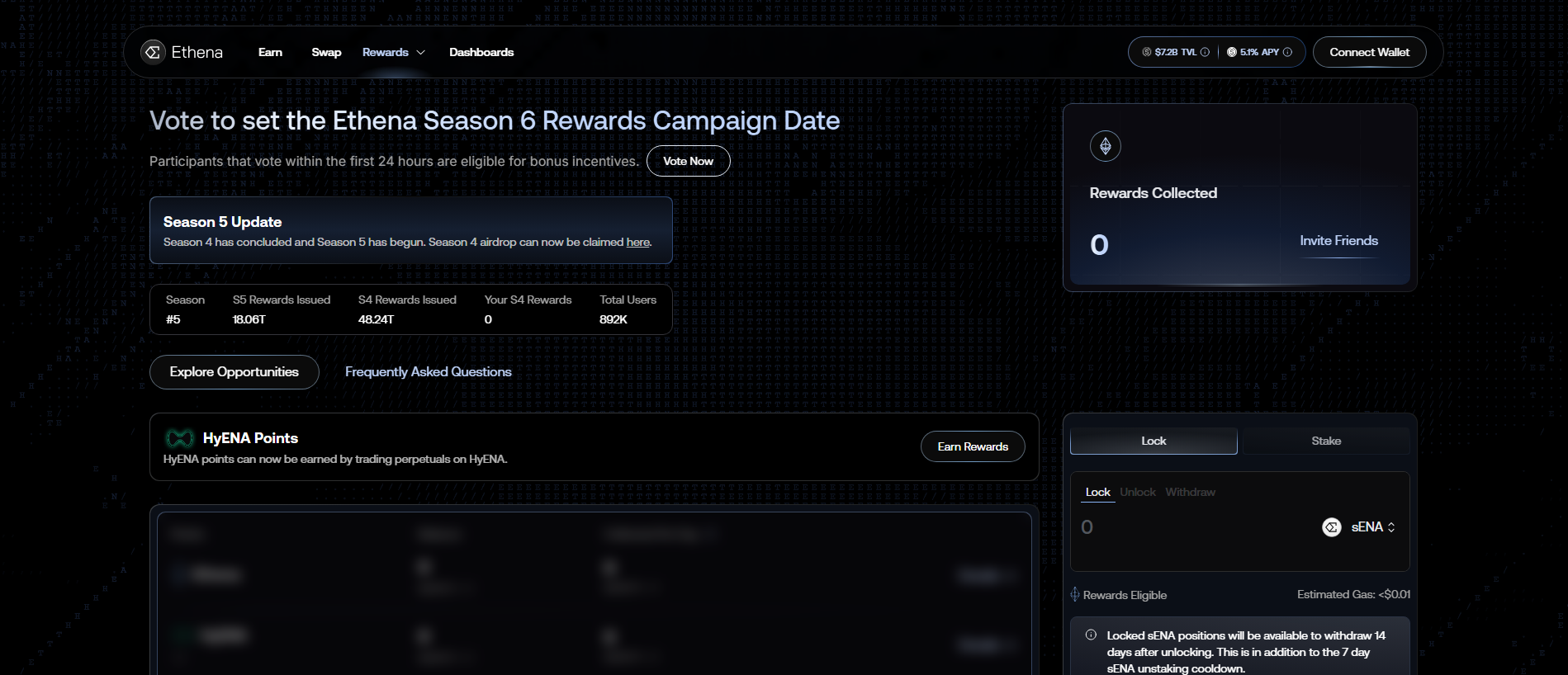 Forensic screenshot of governances-ethena.finance showing the phishing page layout