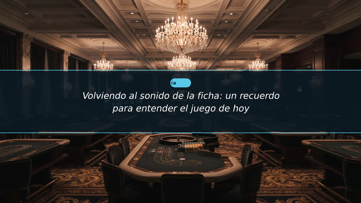 Volviendo al sonido de la ficha: un recuerdo para entender el juego de hoy