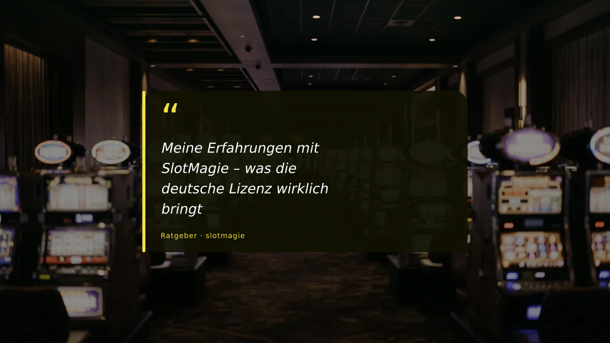 Meine Erfahrungen mit SlotMagie – was die deutsche Lizenz wirklich bringt