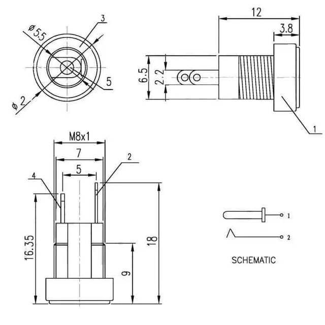 Đường kính lỗ khoét phi 10 và kích thước đai ốc tán siết phi 10.9