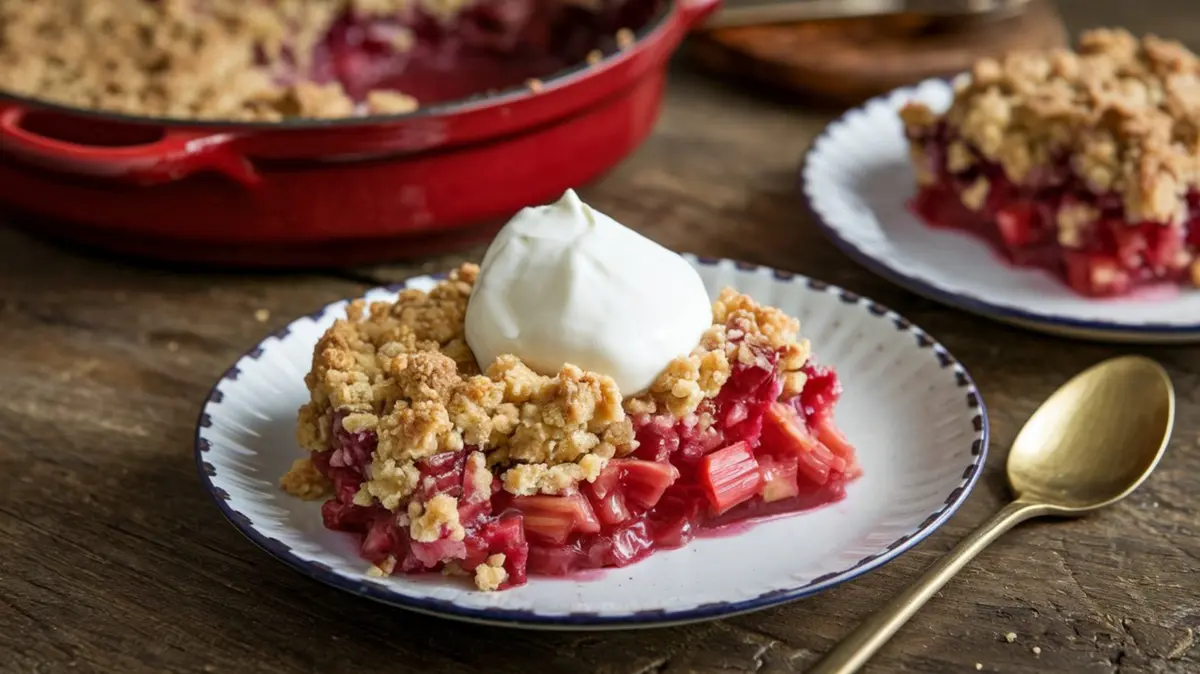3-Ingredient Strawberry Rhubarb Cake