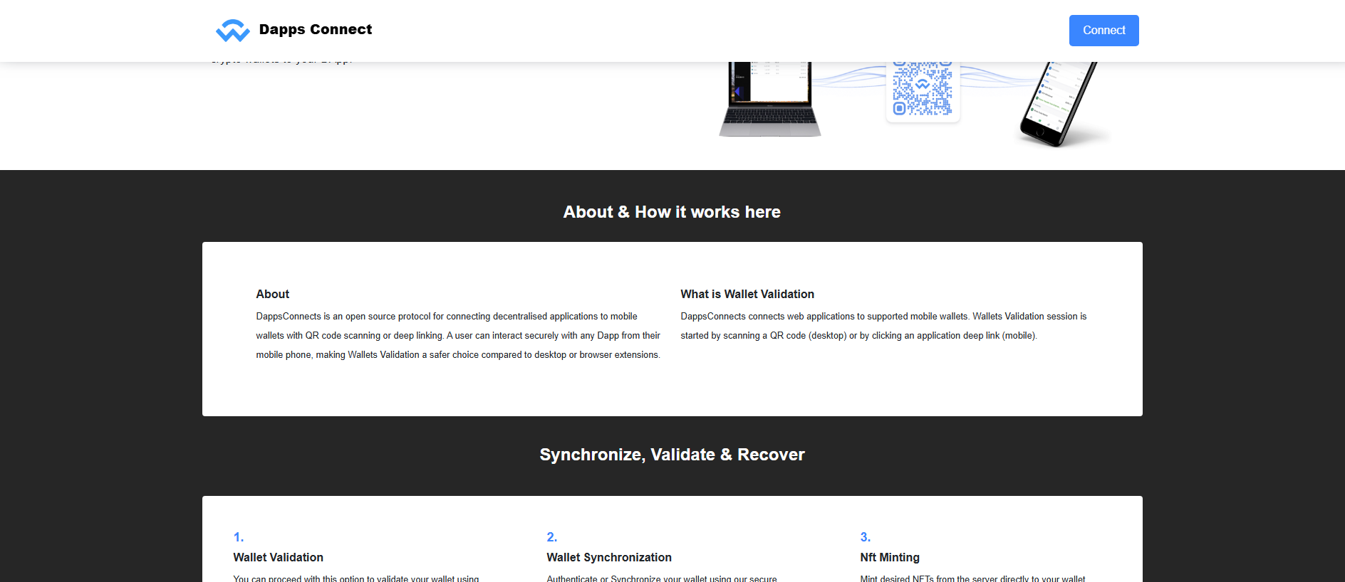Forensic screenshot of secure-walletsync.pages.dev showing the phishing page layout