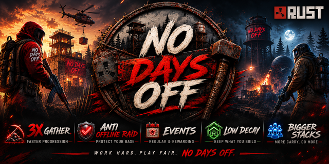Баннер сервера [EU] NO DAYS OFF-3X-PVP-BIWEEKLY-OFFLINE RAID PROTECTION