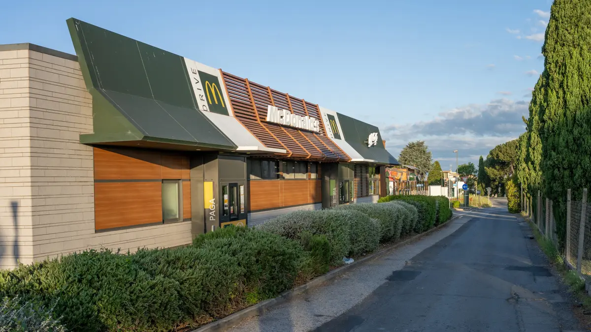 McDonald's Over Ancient Skeletons