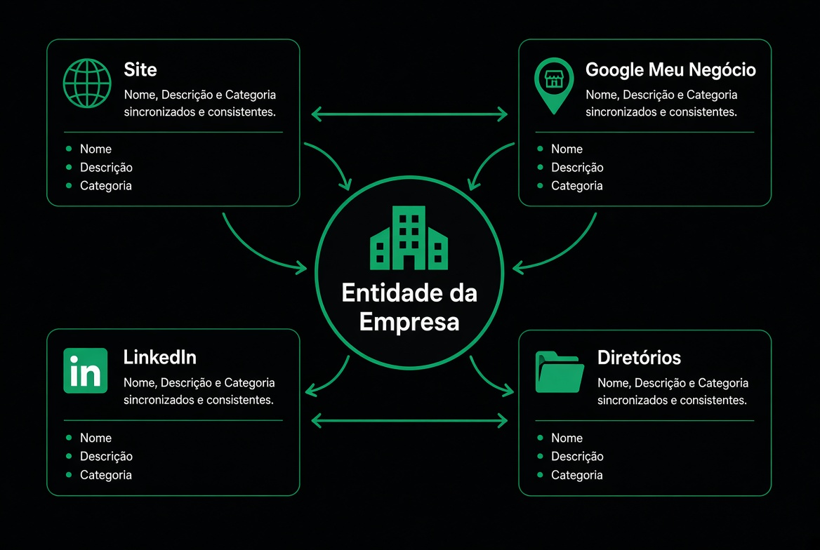 Consistência da entidade da empresa em todos os canais