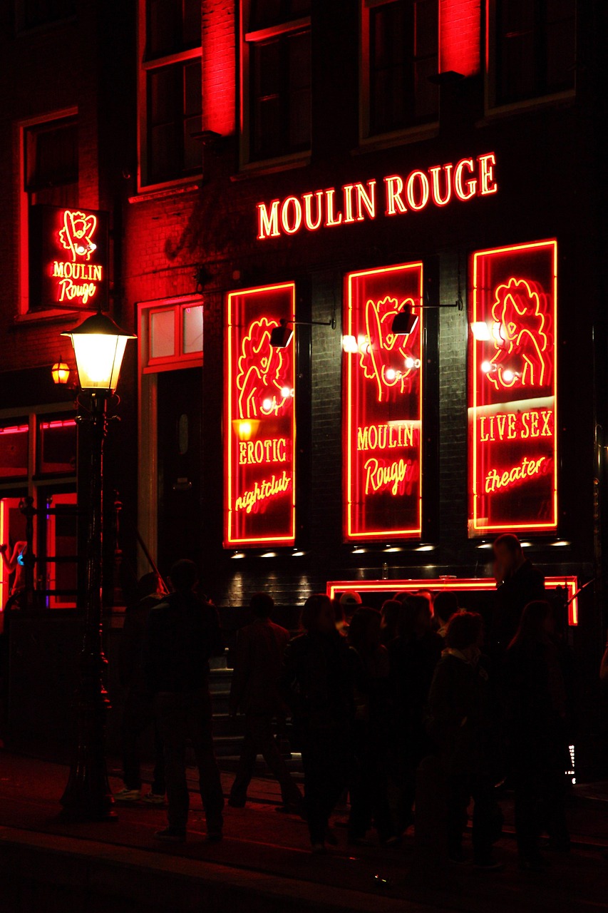 amsterdam, city, district, dutch, holland, light, night, lights, netherlands, red, street, tourism, club, black city, black street