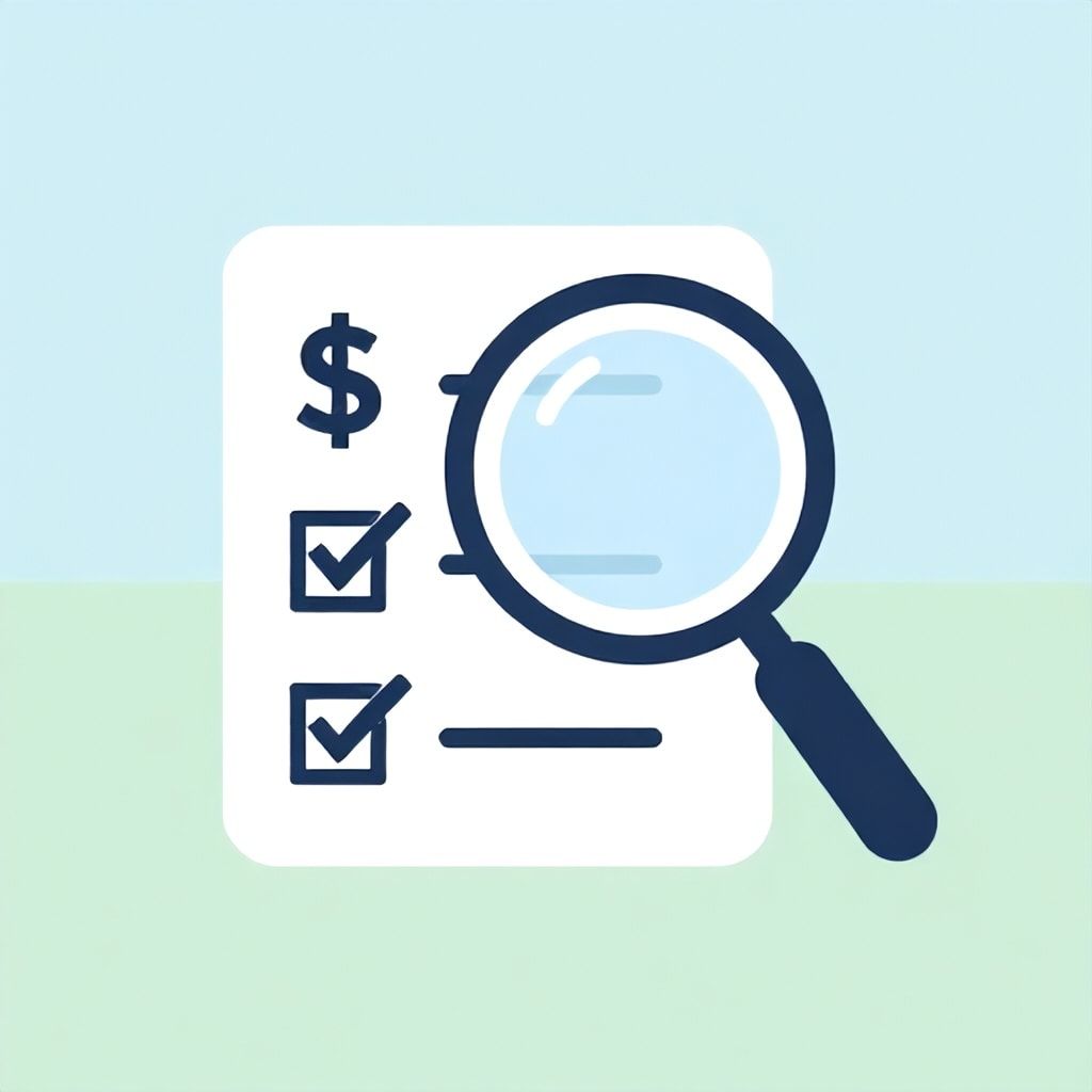 Checklist and magnifying glass illustration representing ROI measurement
