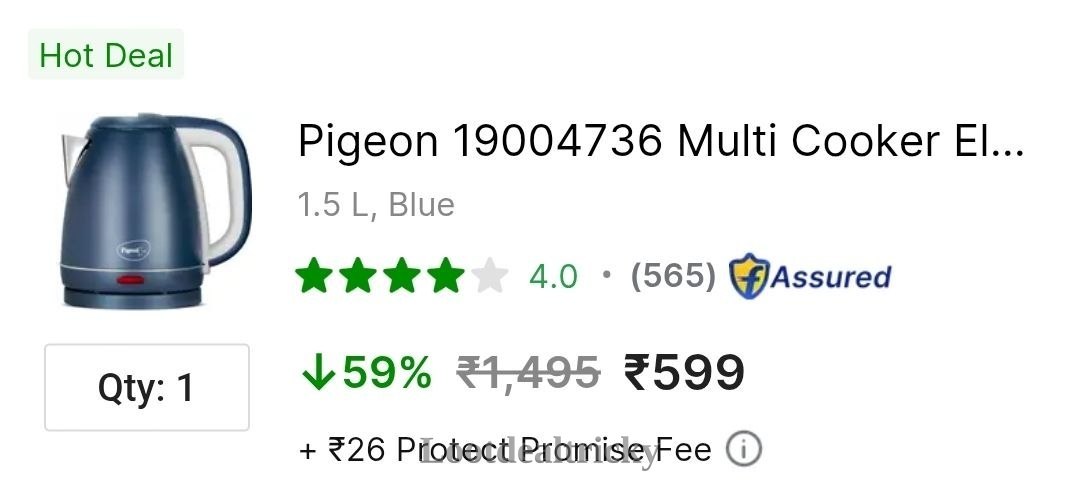 60 Off Pigeon – Amazing Price Drop @ ₹599 (60%) 60 Off Pigeon – Amazing Price Drop @ ₹599 (60%)