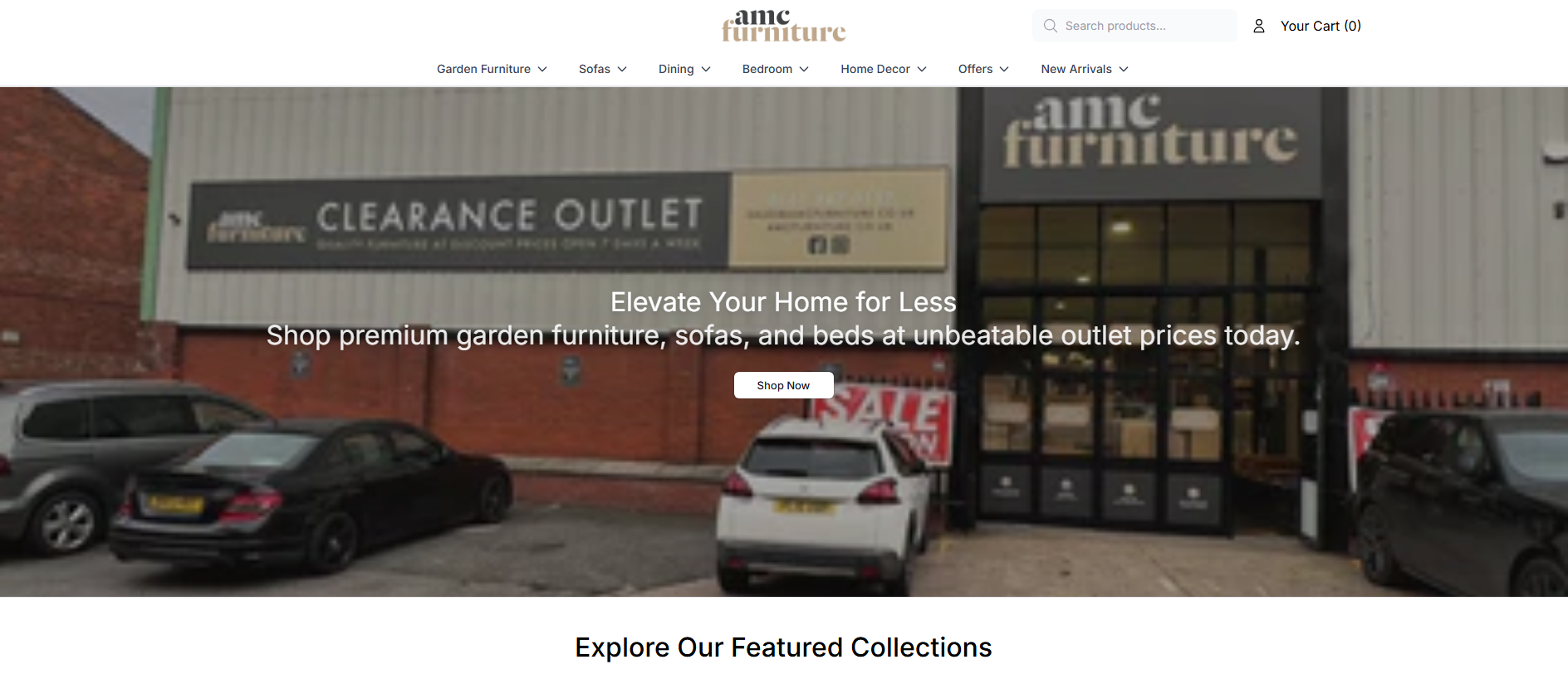 Stored capture of amcfurnitureoutletstore.shop