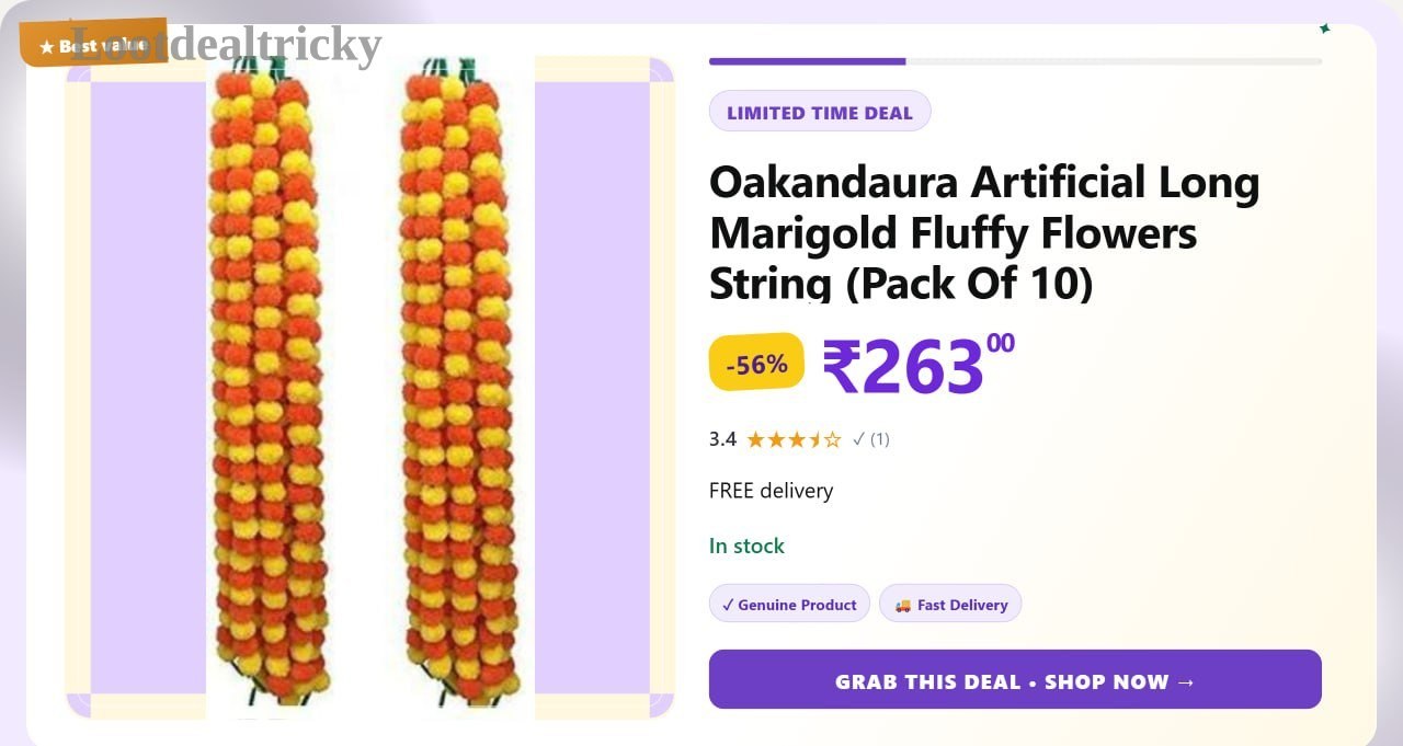   oakandaura Artificial Long – Just ₹263 | Loot Deal