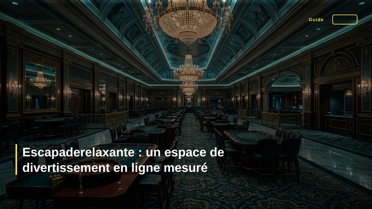 Escapaderelaxante : un espace de divertissement en ligne mesuré