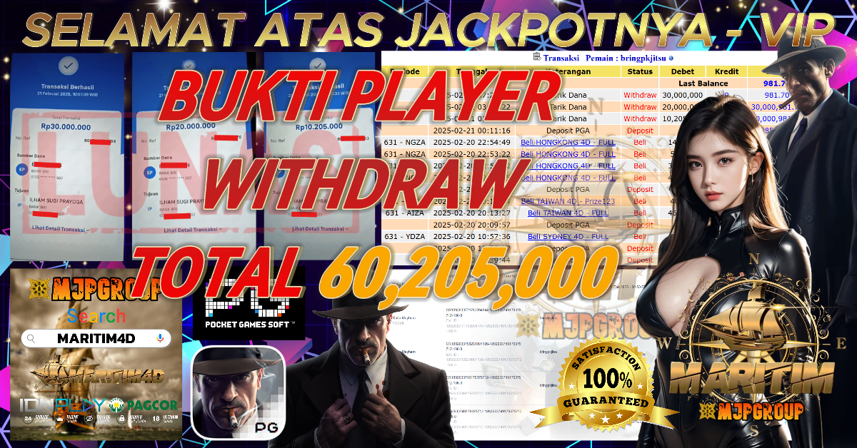 MARITIM4D JACKPOT MAFIA MAYHEM Rp.60.205.000.,- LUNAS