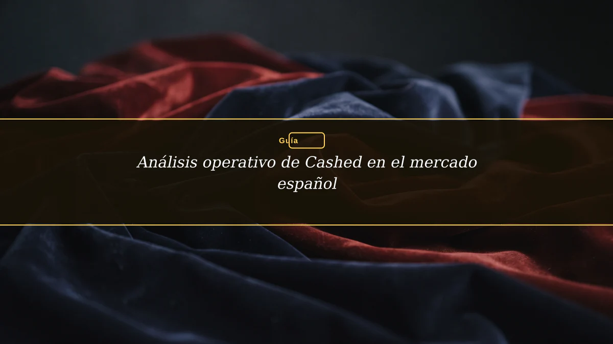 Análisis operativo de Cashed en el mercado español