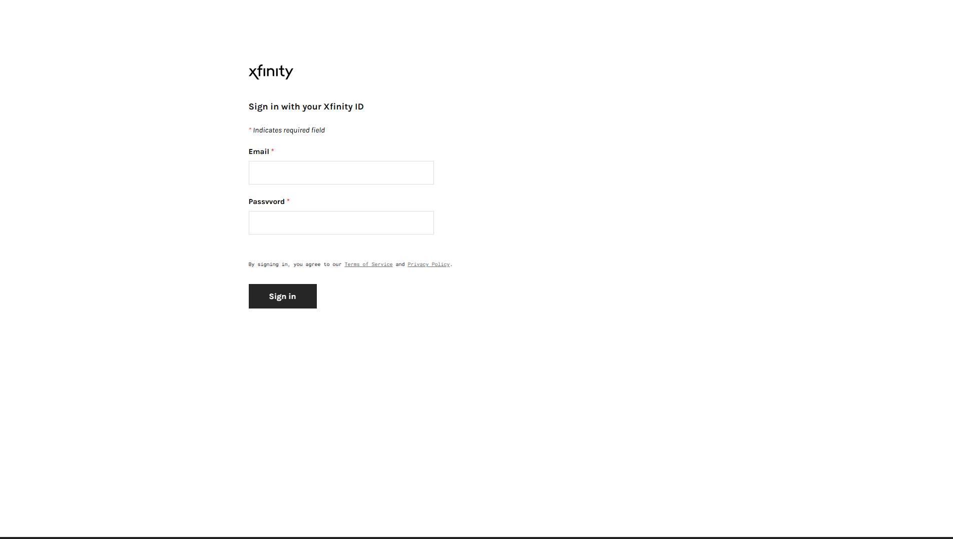 Screenshot of xfinitmail.weebly.com