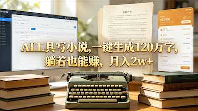 AI工具写小说,一键生成120万字-阿甘项目库